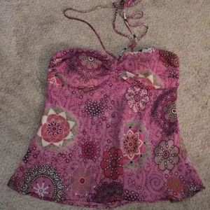 Padded Tube top with neck tie